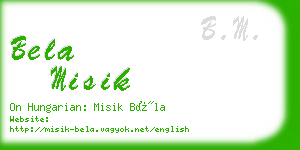 bela misik business card